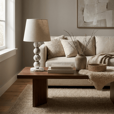 Avrielle Marble Sphere Table Lamp