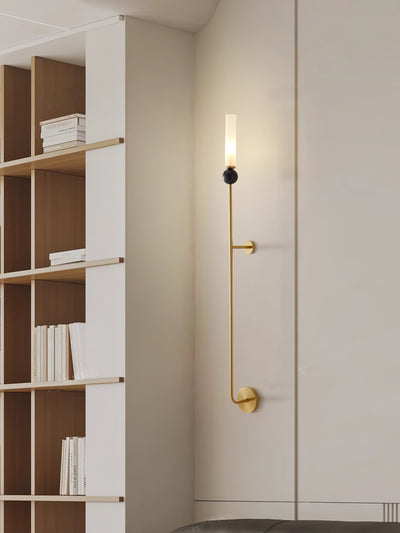 Dulane Modern Minimalist Vertical Marble Wall Lamp