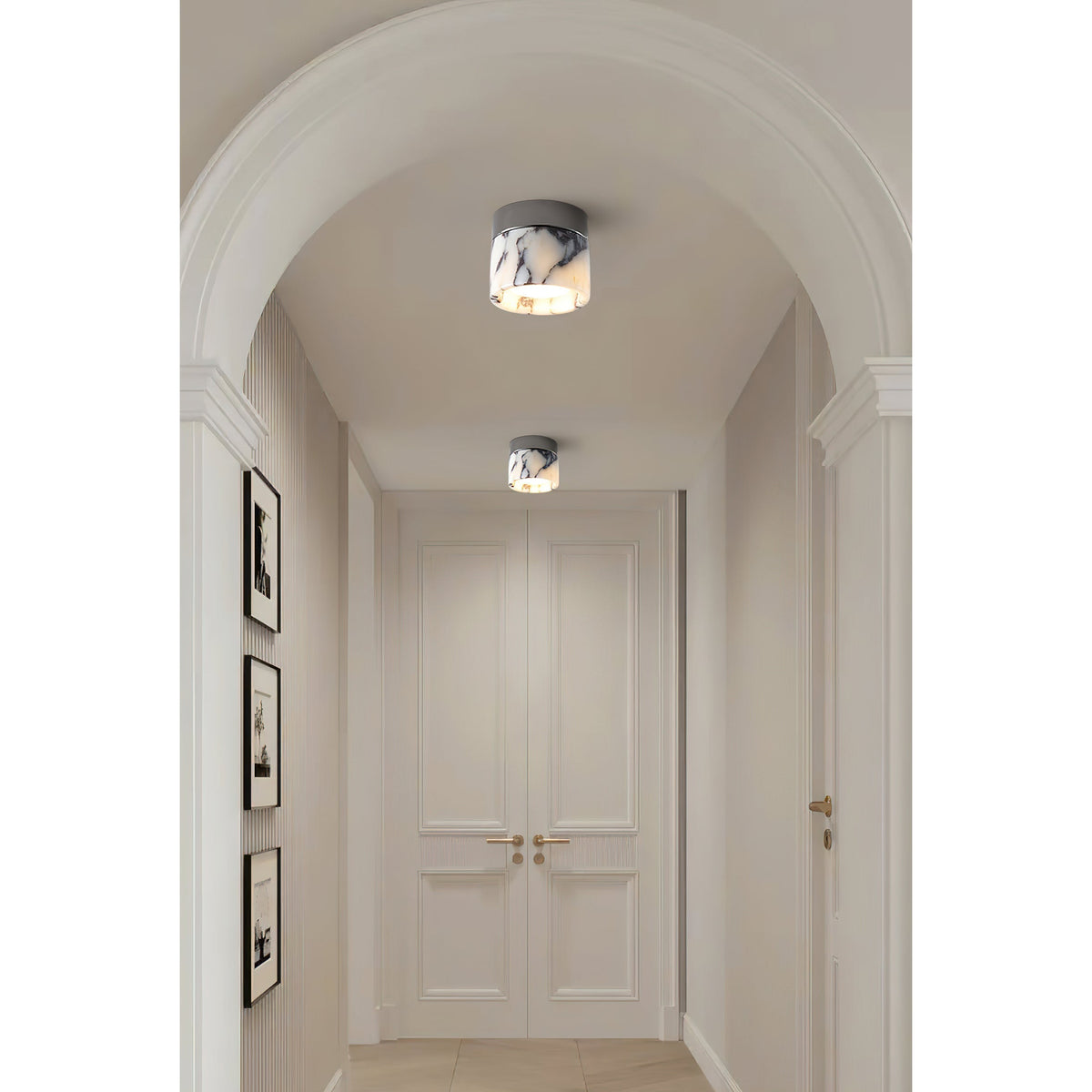 Selielle Round Marble Ceiling Lamp