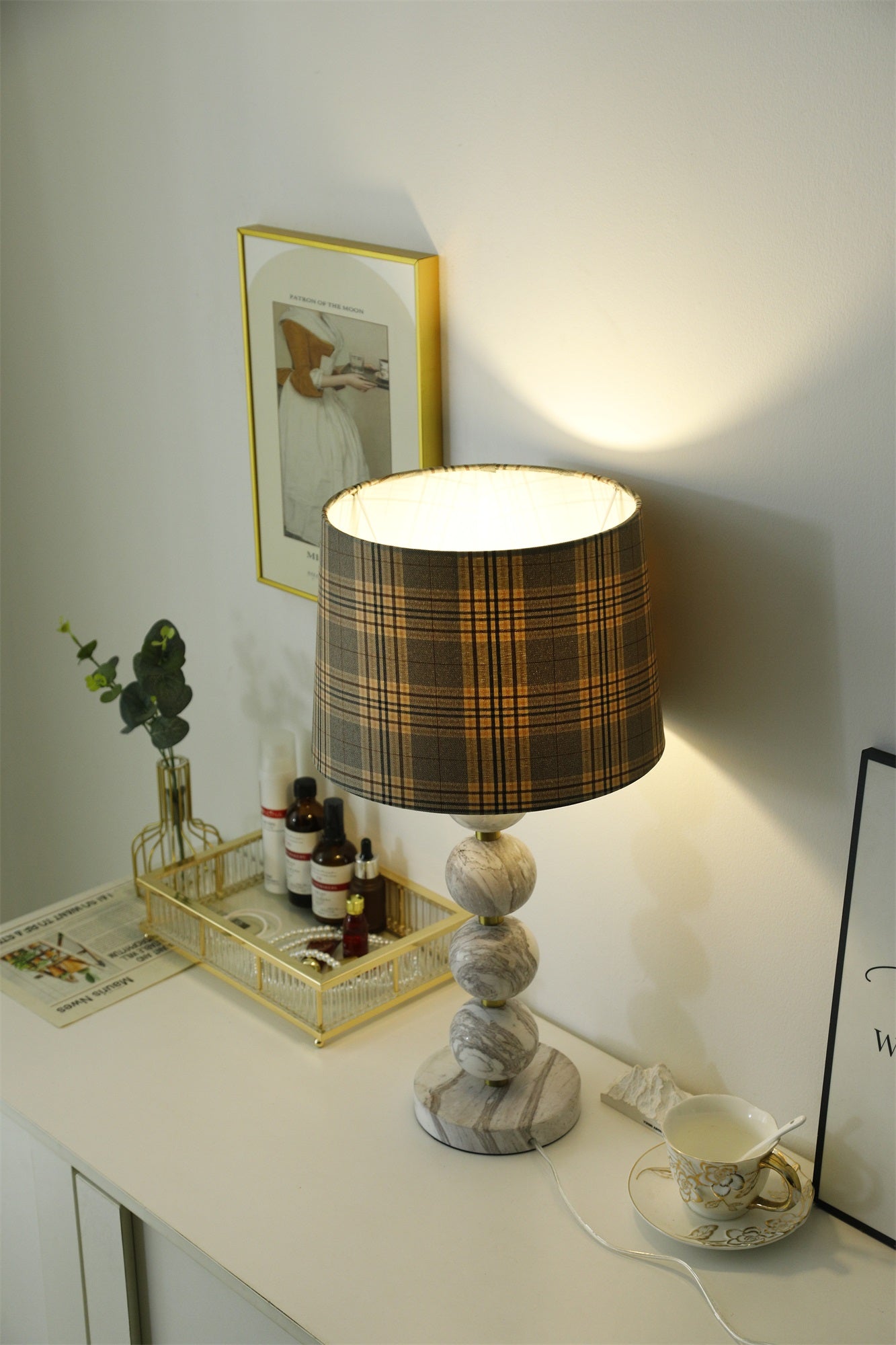 Rowan Modern Marble Table Lamp