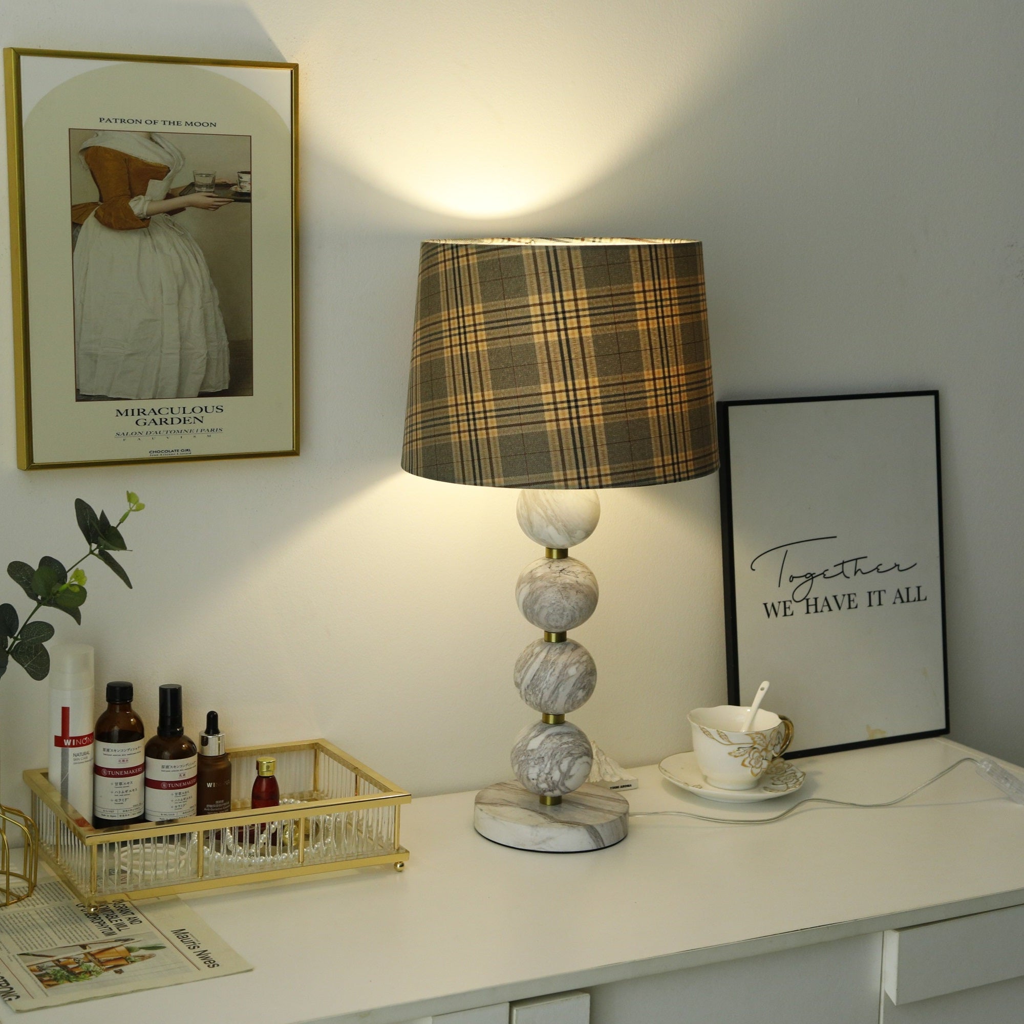 Rowan Modern Marble Table Lamp