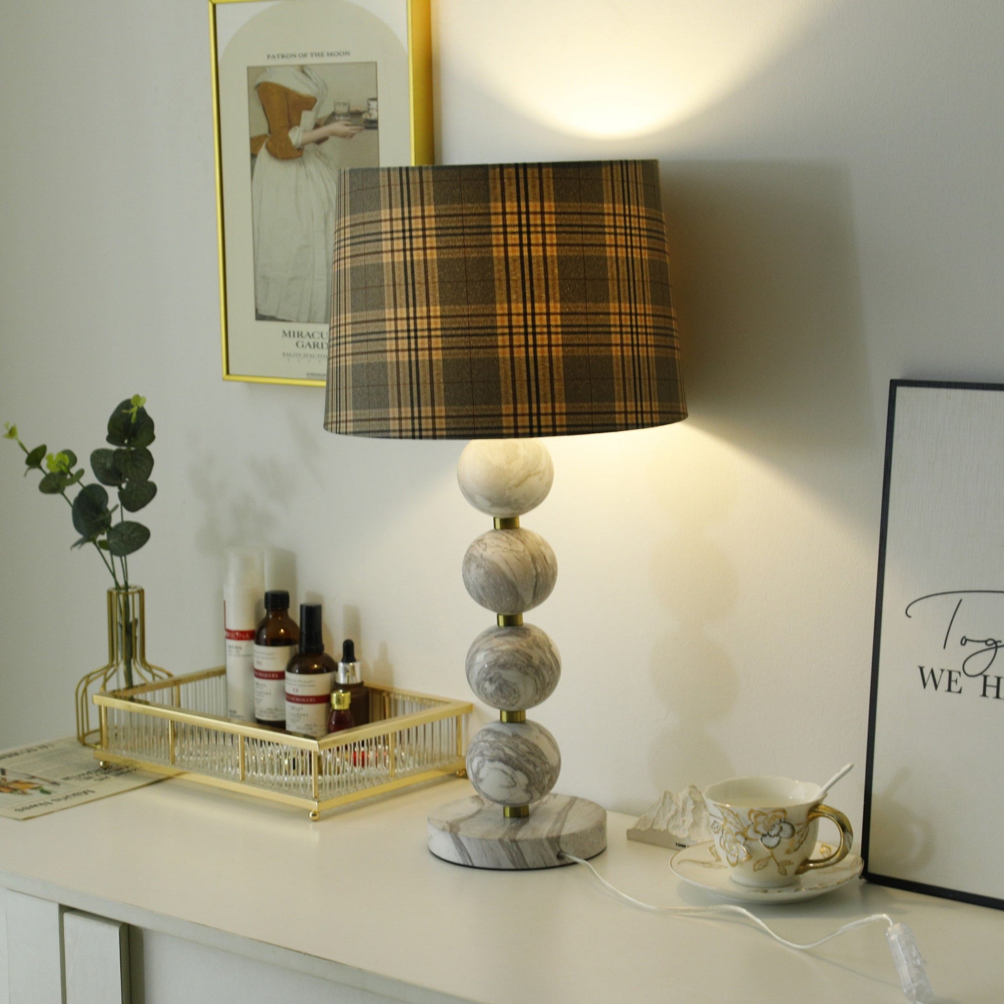 Rowan Modern Marble Table Lamp