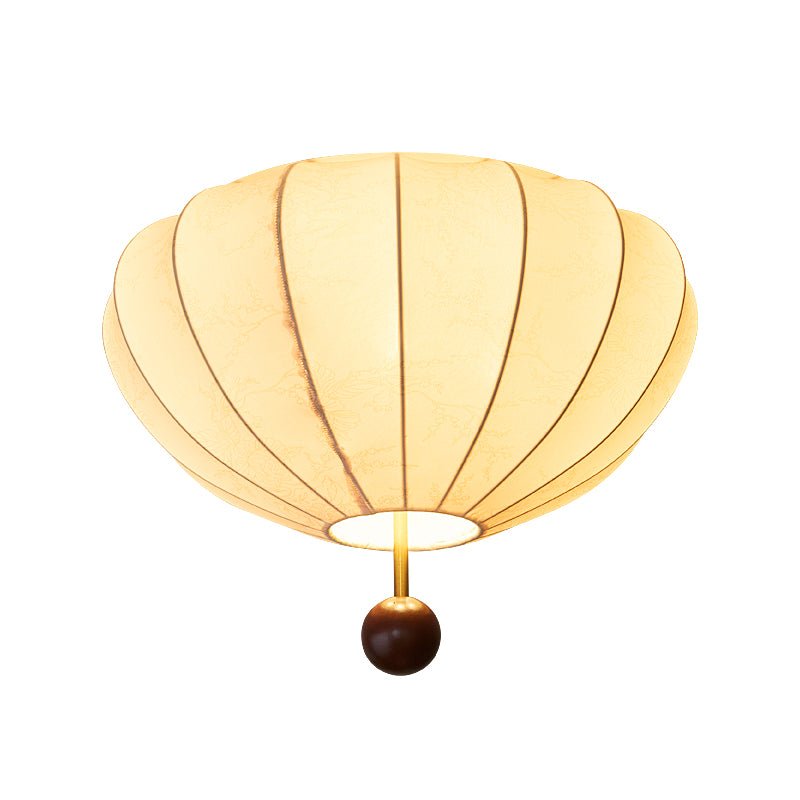 Rinelora Ceiling Light Wood Fabric Lantern