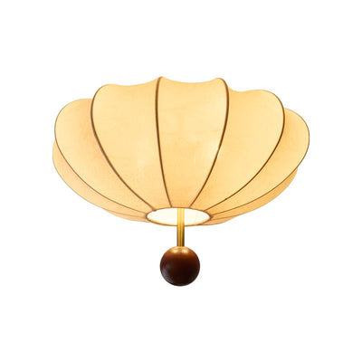 Rinelora Ceiling Light Wood Fabric Lantern
