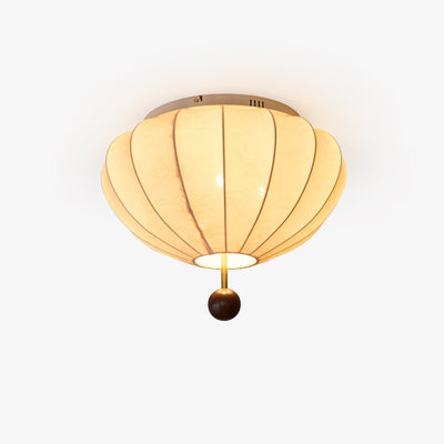 Rinelora Ceiling Light Wood Fabric Lantern