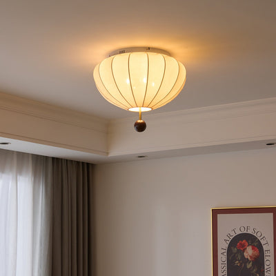 Rinelora Ceiling Light Wood Fabric Lantern