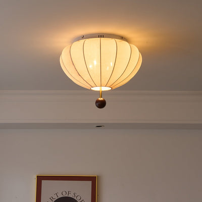 Rinelora Ceiling Light Wood Fabric Lantern