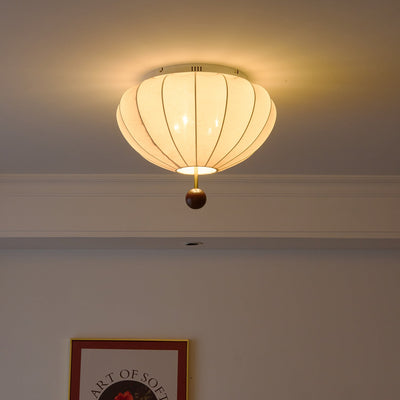 Rinelora Ceiling Light Wood Fabric Lantern