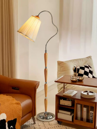 Foster Vintage Wood Floor Lamp