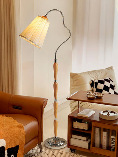 Foster Vintage Wood Floor Lamp