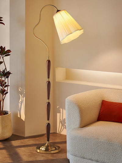 Foster Vintage Wood Floor Lamp