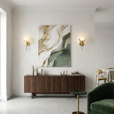 Lumibrook Cradle Alabaster Globe Indoor Wall Light