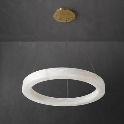 Vaelen Alabaster Multi-Ring Pendant Light