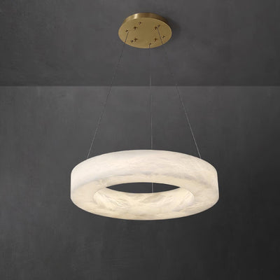 Vaelen Alabaster Multi-Ring Pendant Light