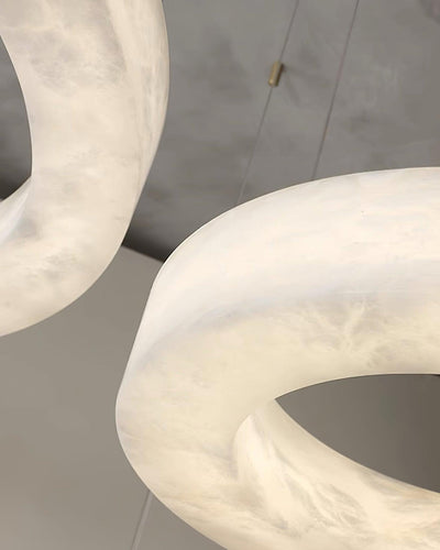 Vaelen Alabaster Multi-Ring Pendant Light