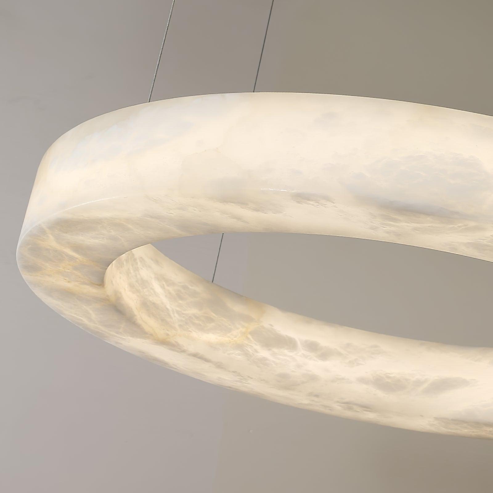 Vaelen Alabaster Multi-Ring Pendant Light