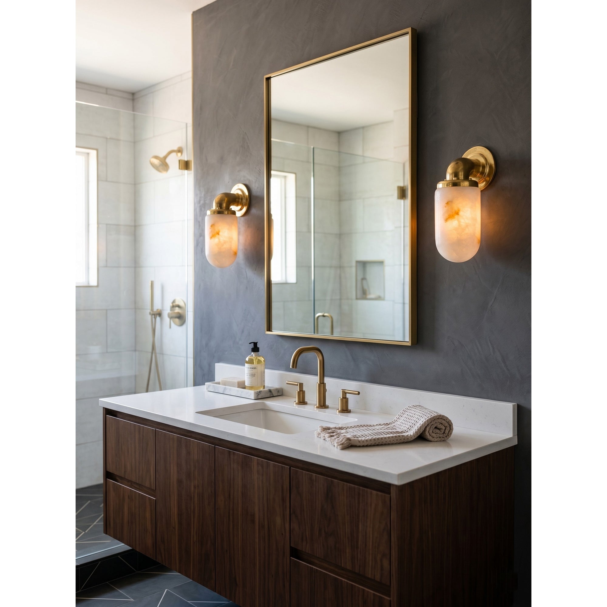Marine Alabaster Wall Sconce