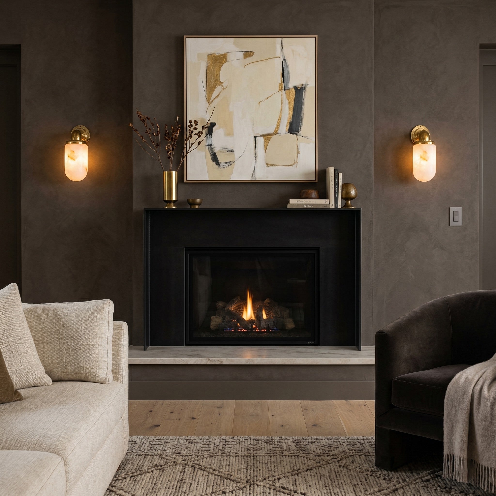 Marine Alabaster Wall Sconce