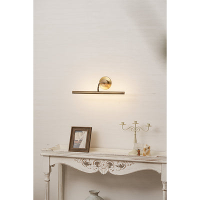 Kingswell Antique Brass Linear Wall Lamp