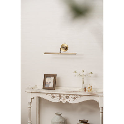 Kingswell Antique Brass Linear Wall Lamp