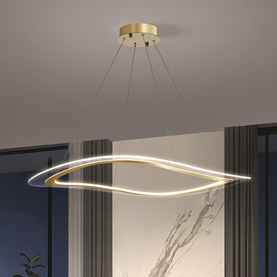 Soleleon Chandelier LED Acrylic Gold Modern