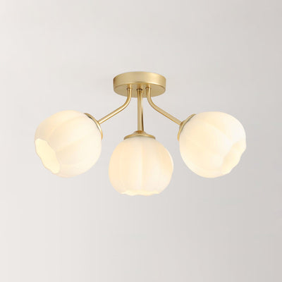 Ceiling Light Petal Globe Cluster Soft Glow Romantic Floral - Neutral Decor