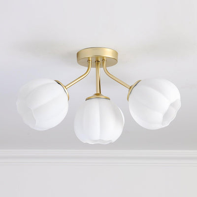 Ceiling Light Petal Globe Cluster Soft Glow Romantic Floral - Neutral Decor