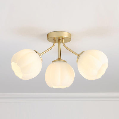 Ceiling Light Petal Globe Cluster Soft Glow Romantic Floral - Neutral Decor