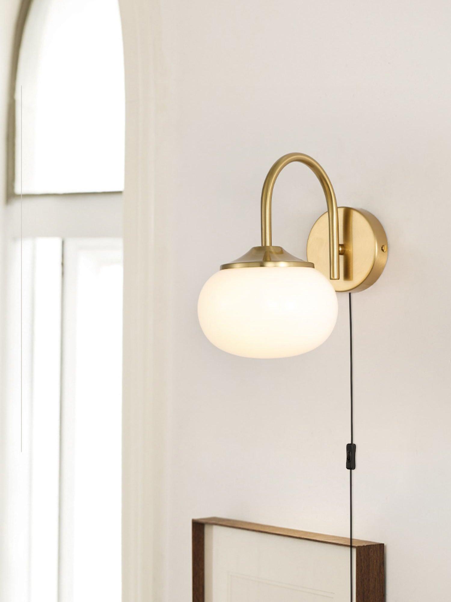 Kevely Premium Nordic Art Plug-in Glass Sconce Wall Lamp