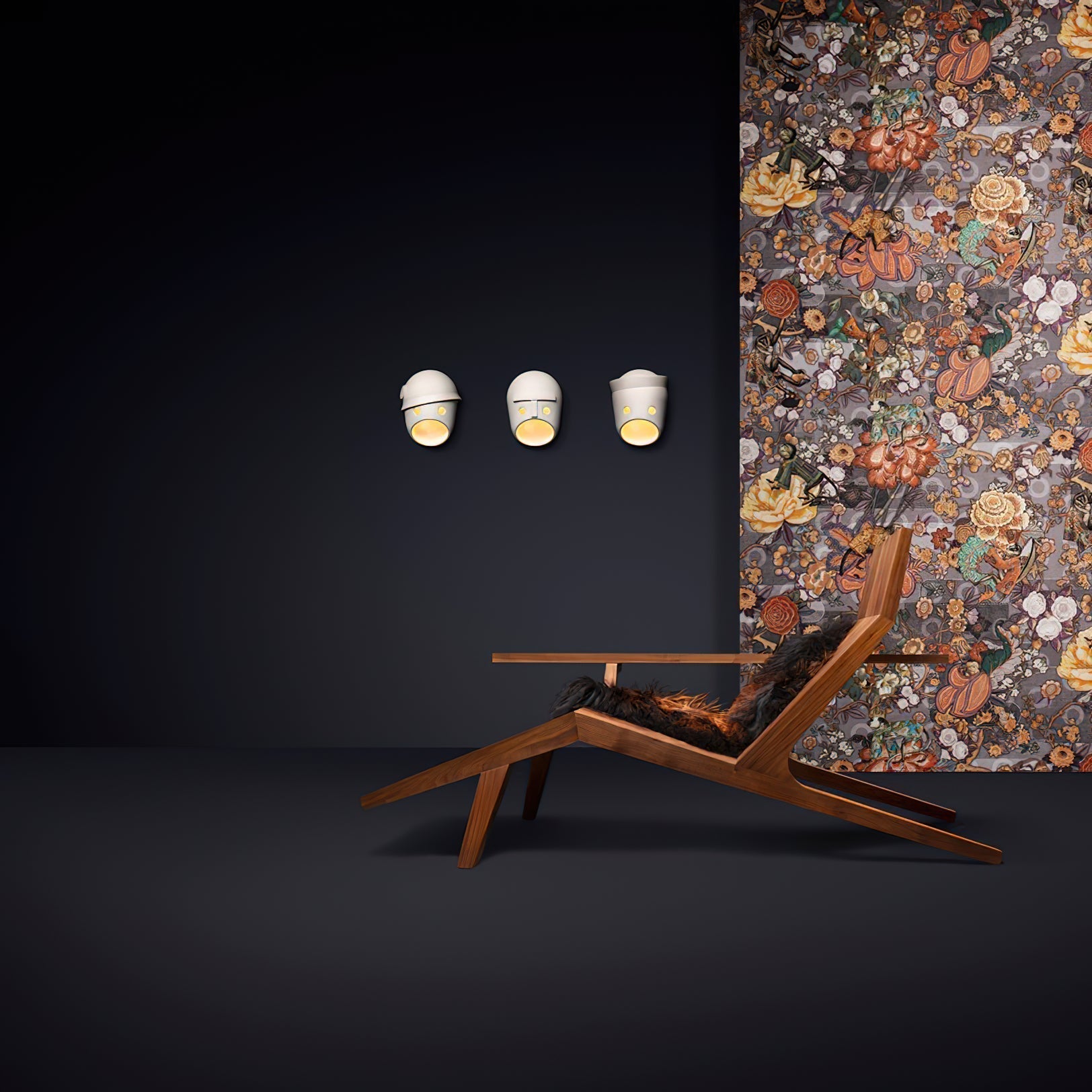 Mask Individual Creativity Resin Wall Light