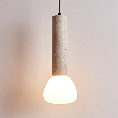 Beia Minimalist Travertine Pendant Light