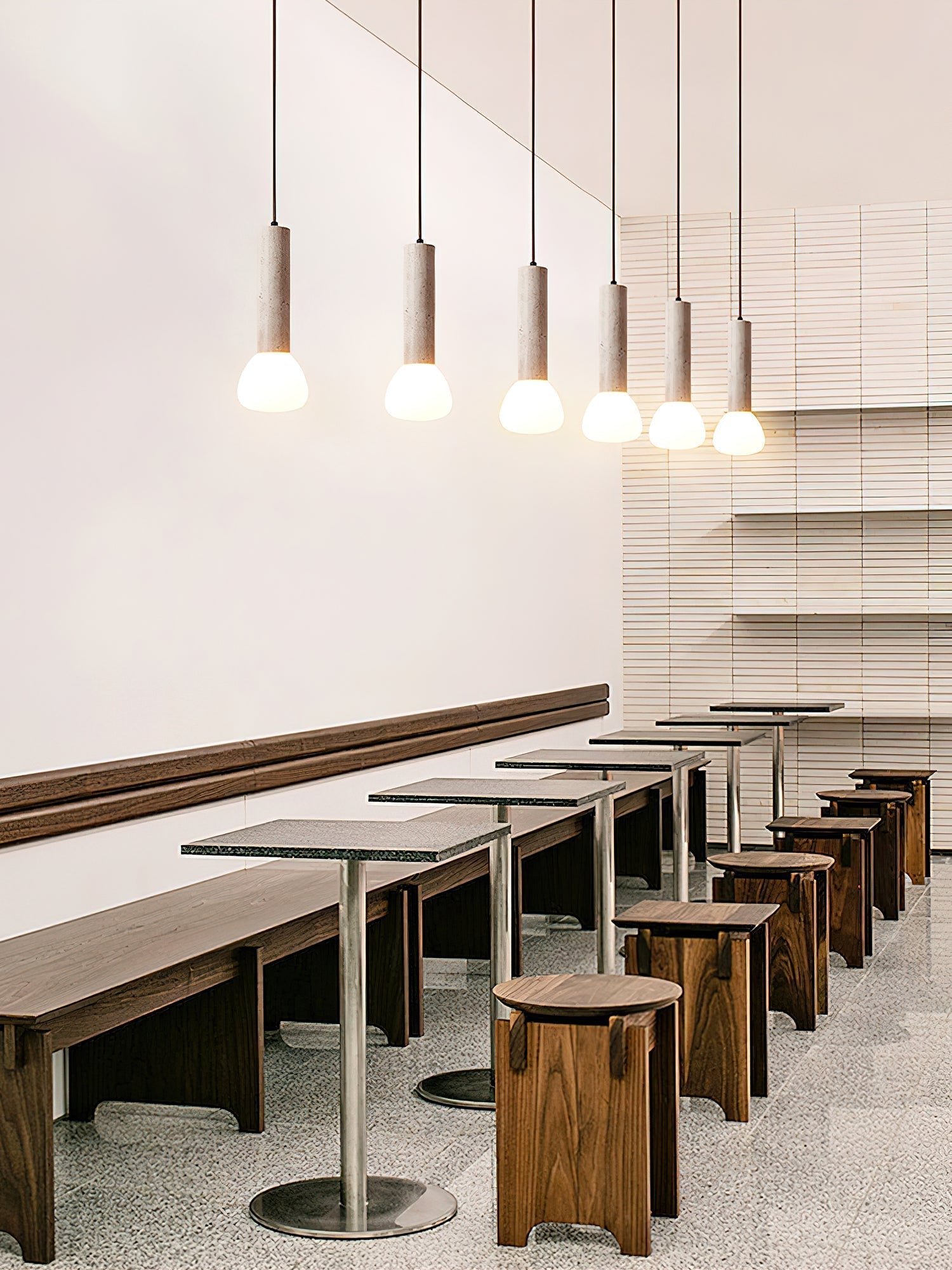 Beia Minimalist Travertine Pendant Light