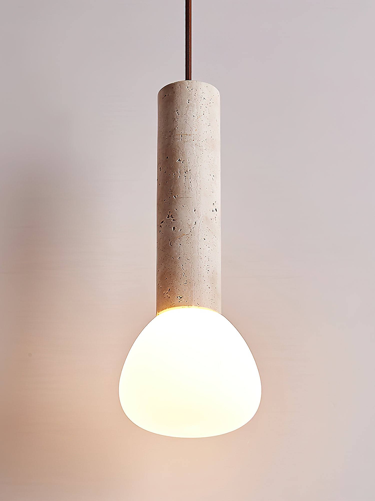 Beia Minimalist Travertine Pendant Light