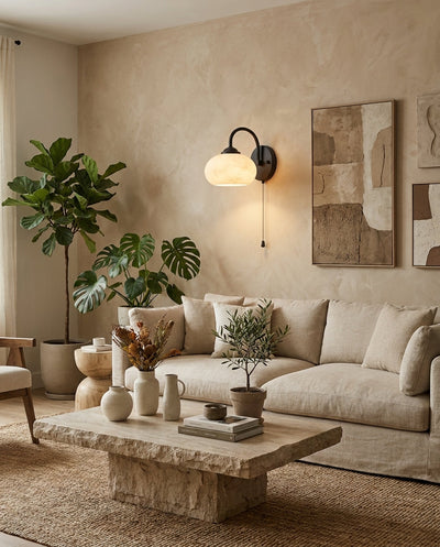 Lintonmont Alabaster Wall Sconce