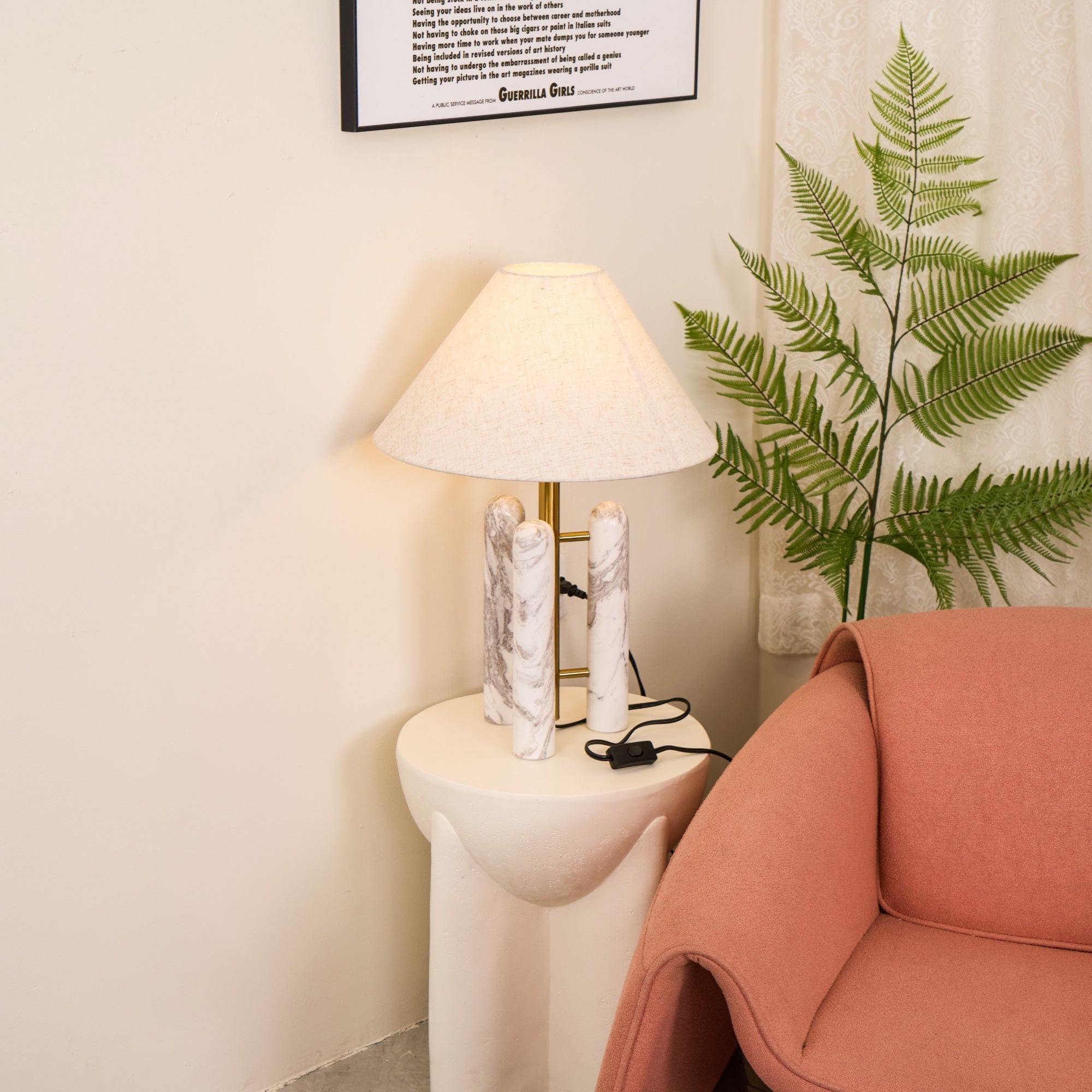 Trio Marble Modern Table Lamp