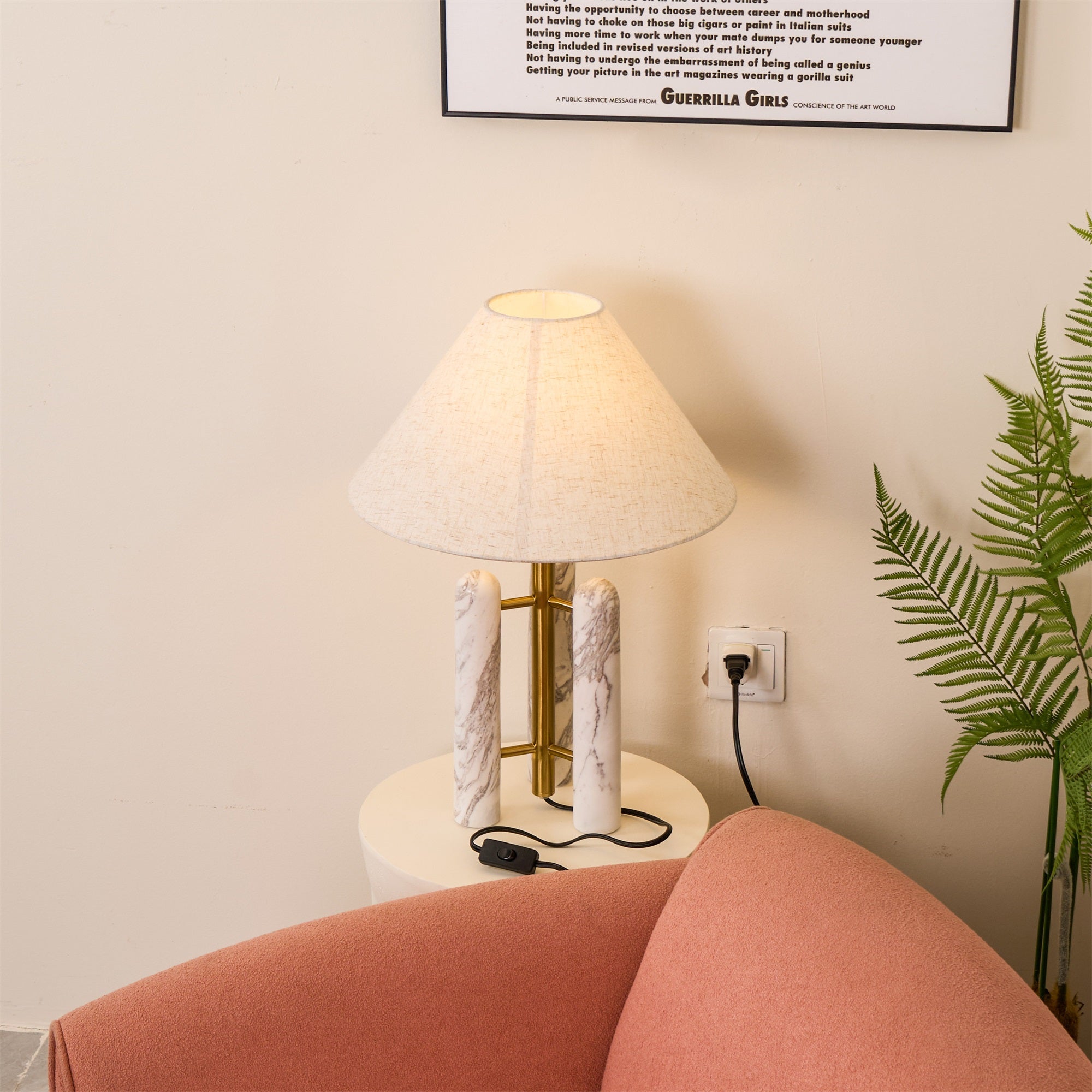 Trio Marble Modern Table Lamp