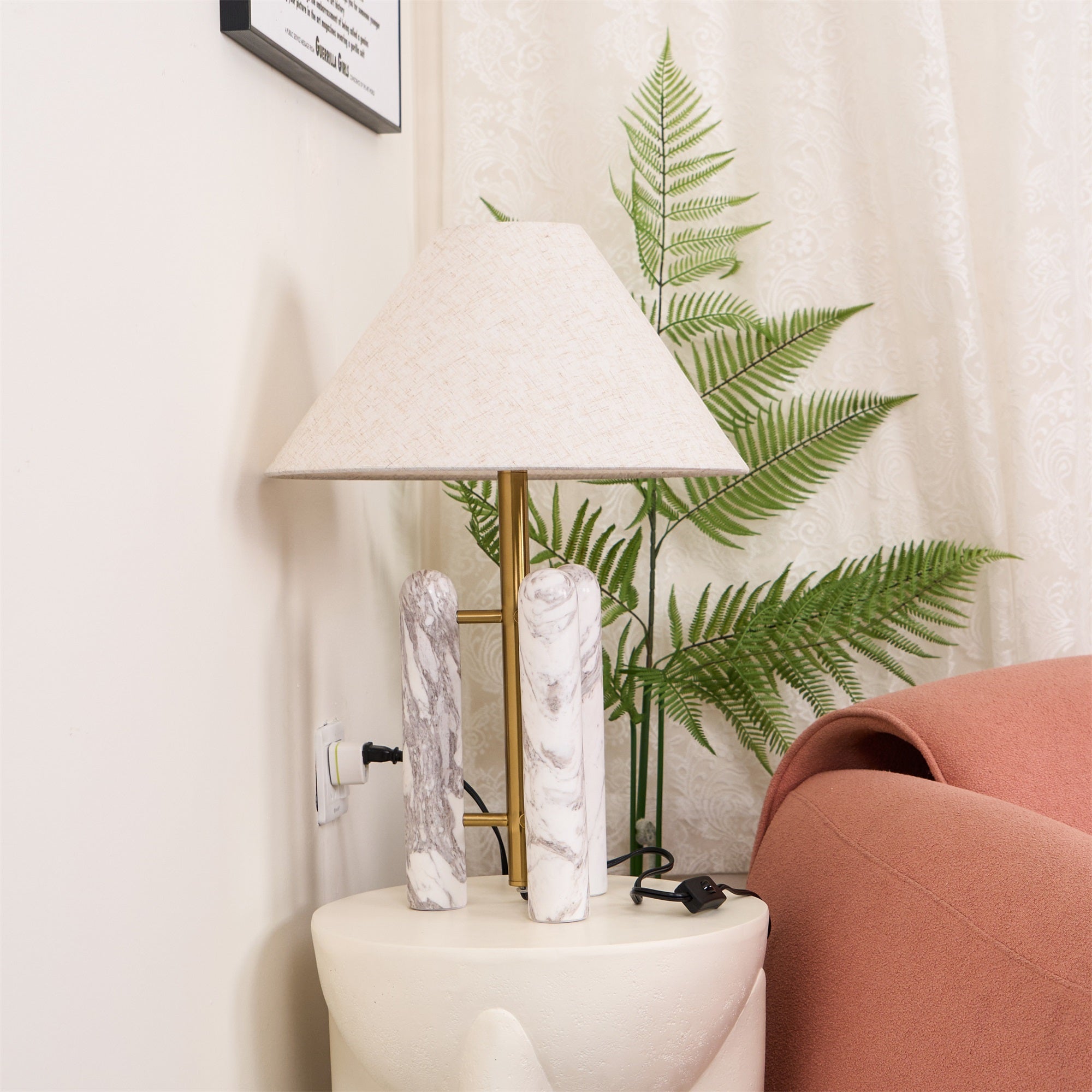 Trio Marble Modern Table Lamp