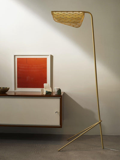 Triad Gold Geometric Floor Lamp