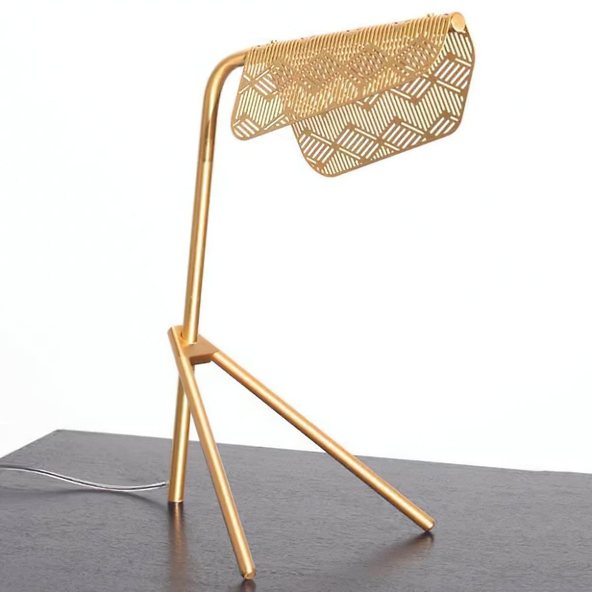 Lattice Gold Geometric Table Lamp