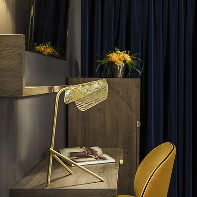 Lattice Gold Geometric Table Lamp