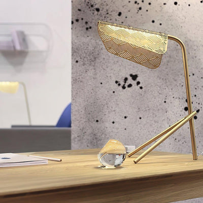 Lattice Gold Geometric Table Lamp