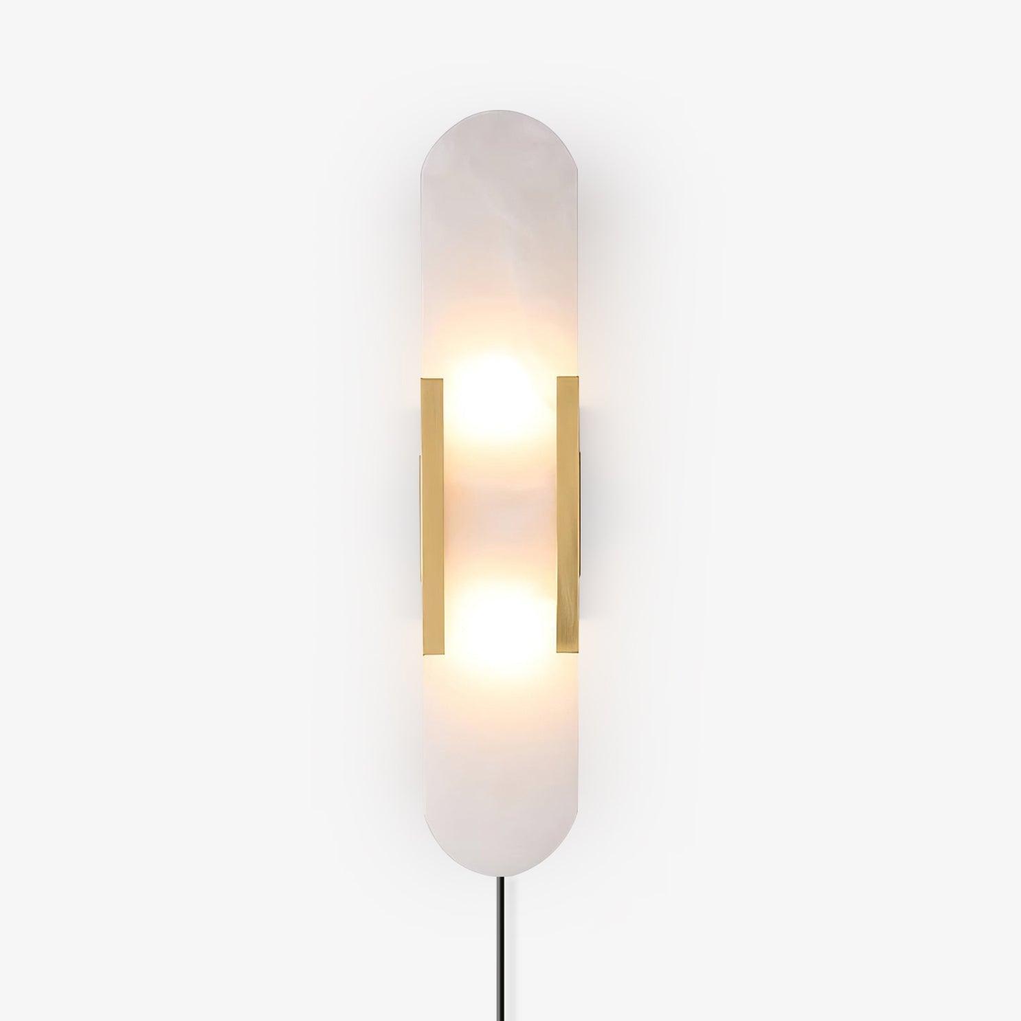 Bano Oblong Alabaster Plug Wall Light