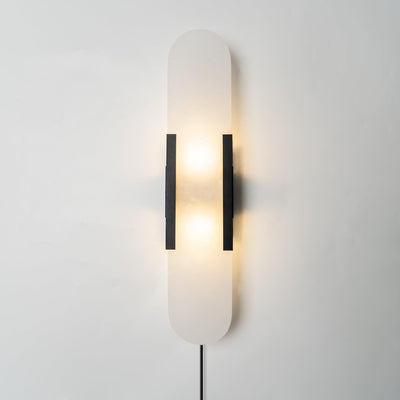 Bano Oblong Alabaster Plug Wall Light