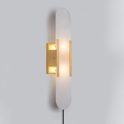 Bano Oblong Alabaster Plug Wall Light