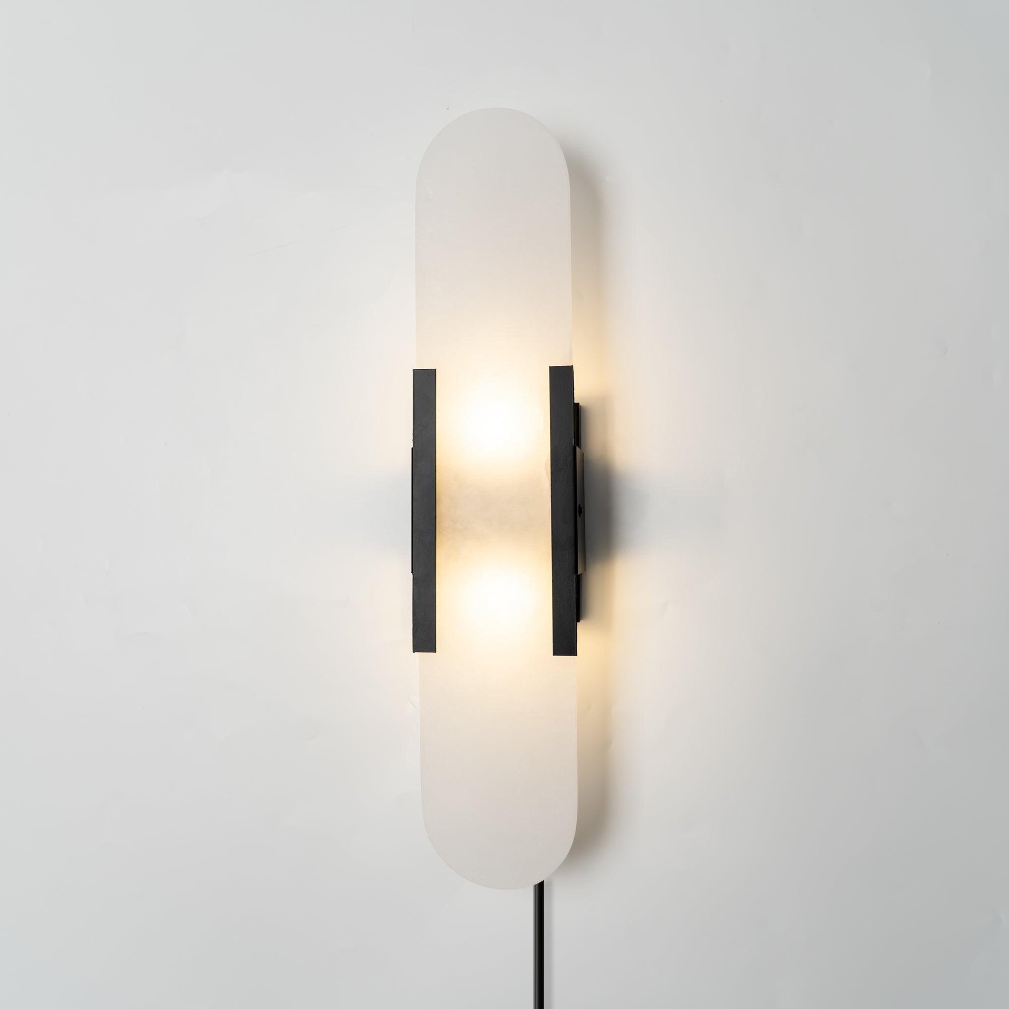 Bano Oblong Alabaster Plug Wall Light