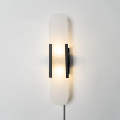 Bano Oblong Alabaster Plug Wall Light