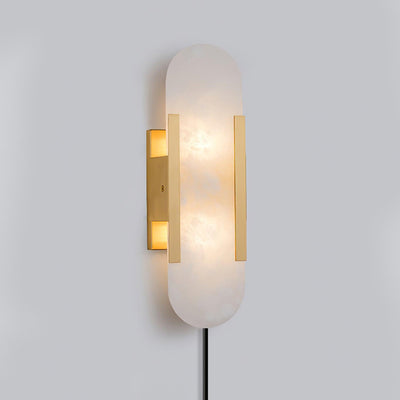 Bano Oblong Alabaster Plug Wall Light