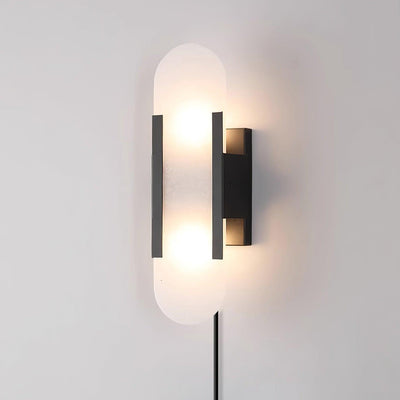 Bano Oblong Alabaster Plug Wall Light