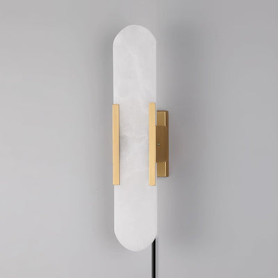 Bano Oblong Alabaster Plug Wall Light