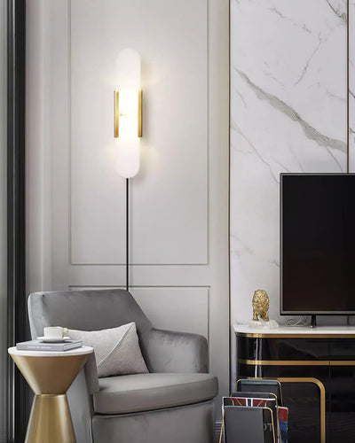 Bano Oblong Alabaster Plug Wall Light